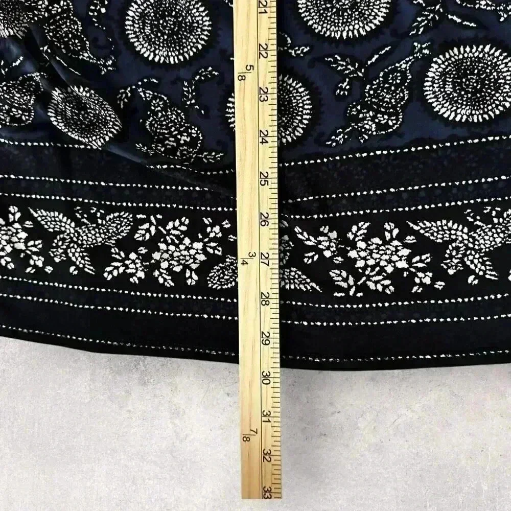 Max Studio dress Size Medium blue bandana print short sleeveless - Picture 9 of 11
